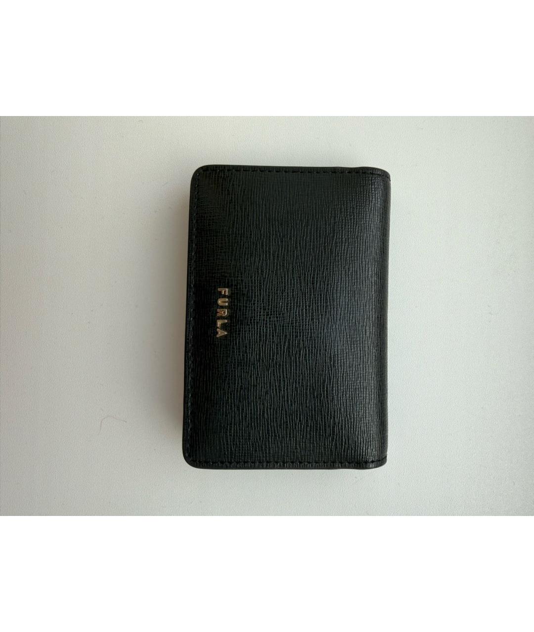 FURLA Черный кожаный кошелек, фото 2