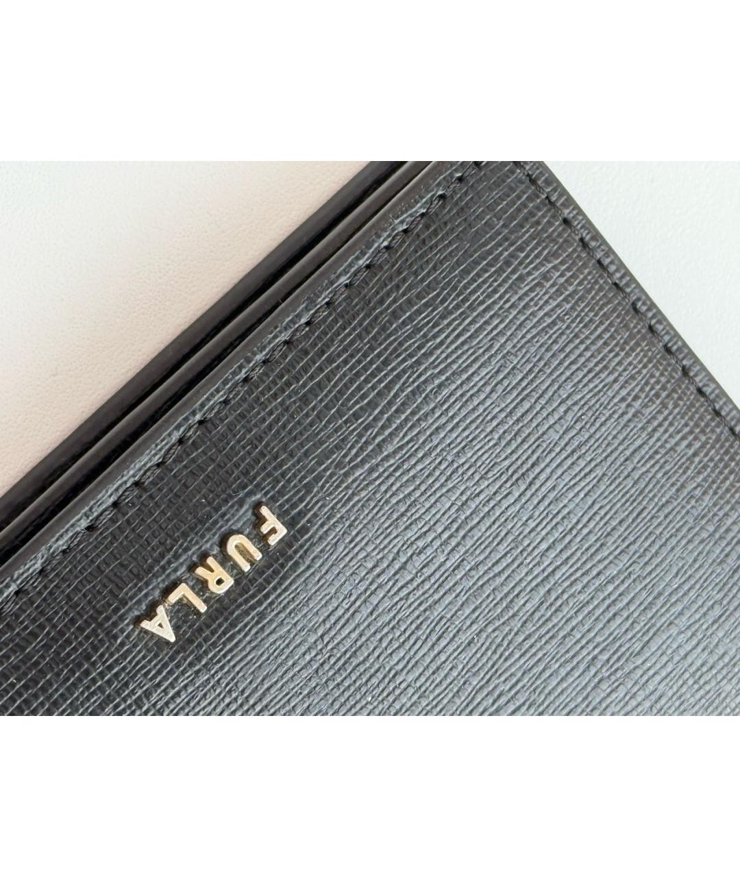 FURLA Черный кожаный кошелек, фото 5