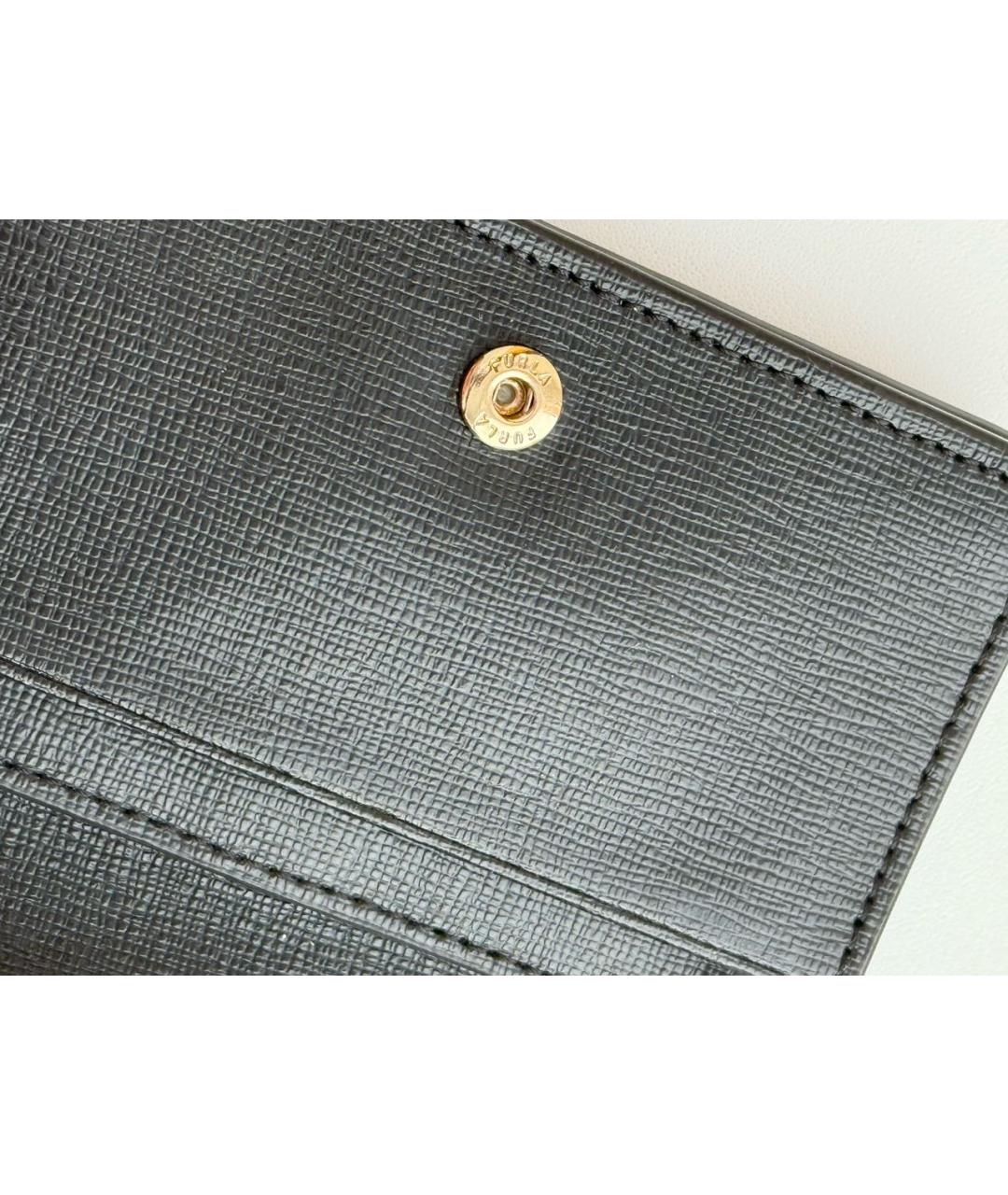FURLA Черный кожаный кошелек, фото 6