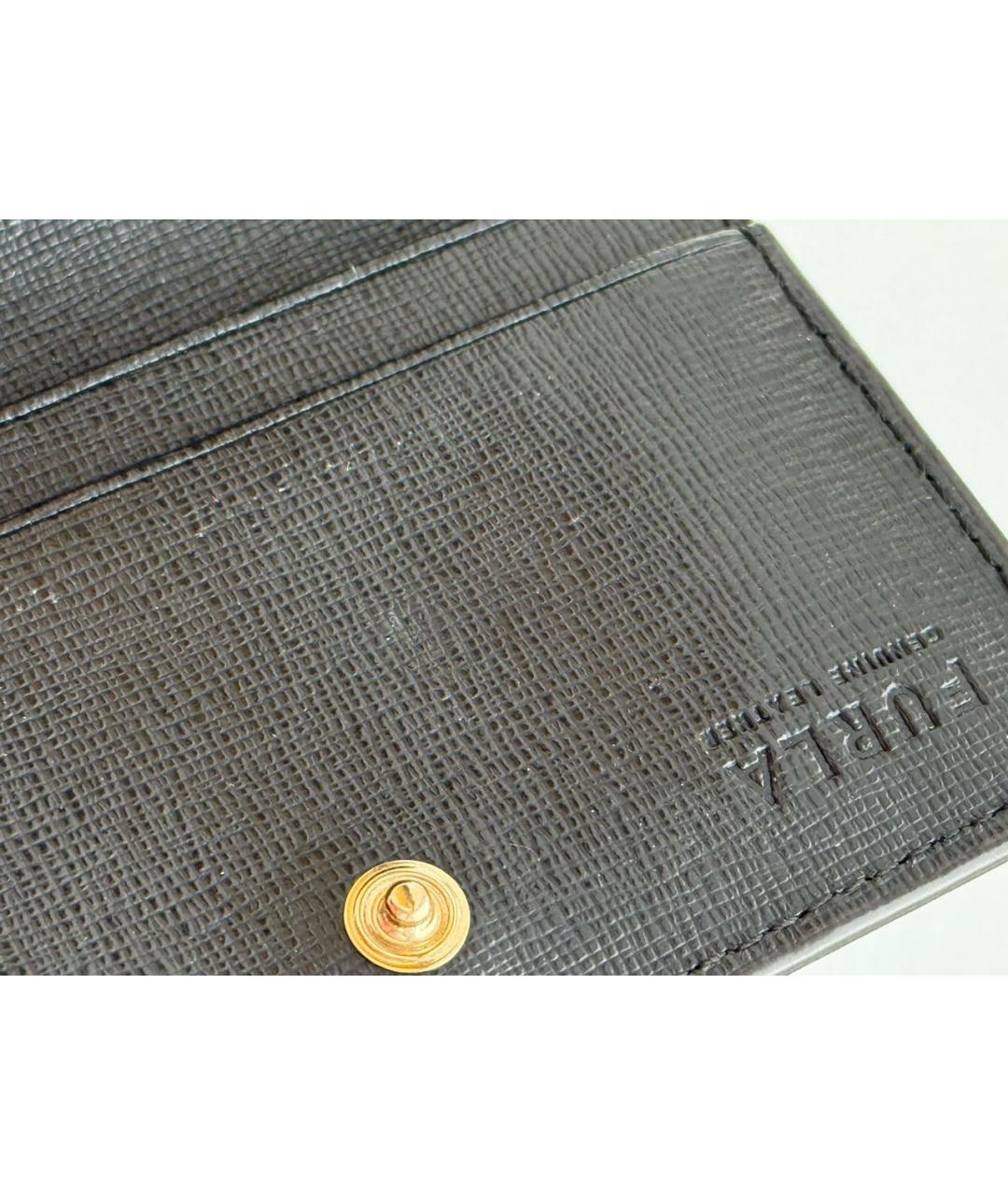 FURLA Черный кожаный кошелек, фото 7