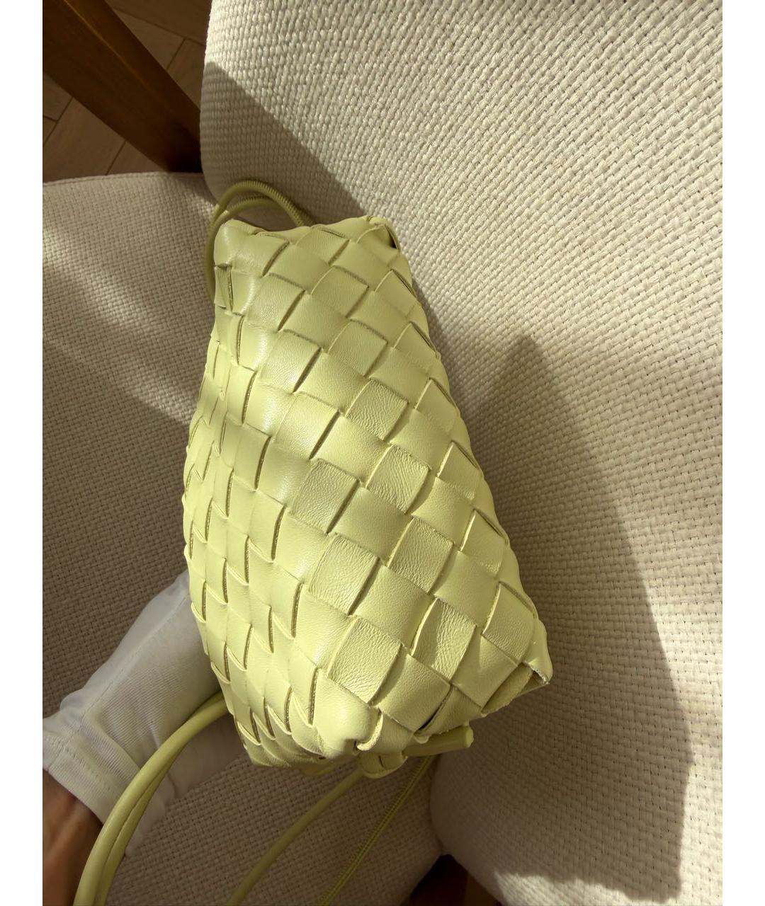 BOTTEGA VENETA Салатовая кожаная сумка через плечо, фото 6