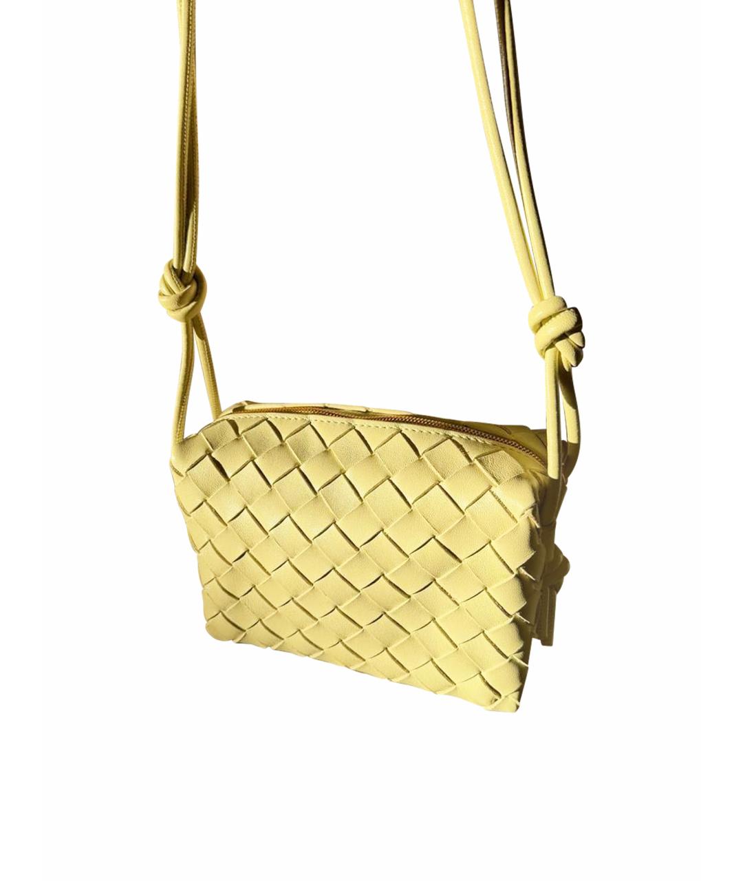 BOTTEGA VENETA Салатовая кожаная сумка через плечо, фото 1