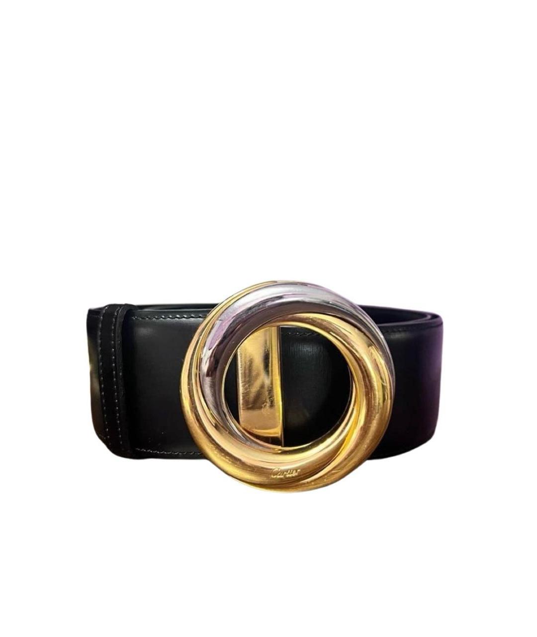 CARTIER Черный кожаный ремень, фото 5