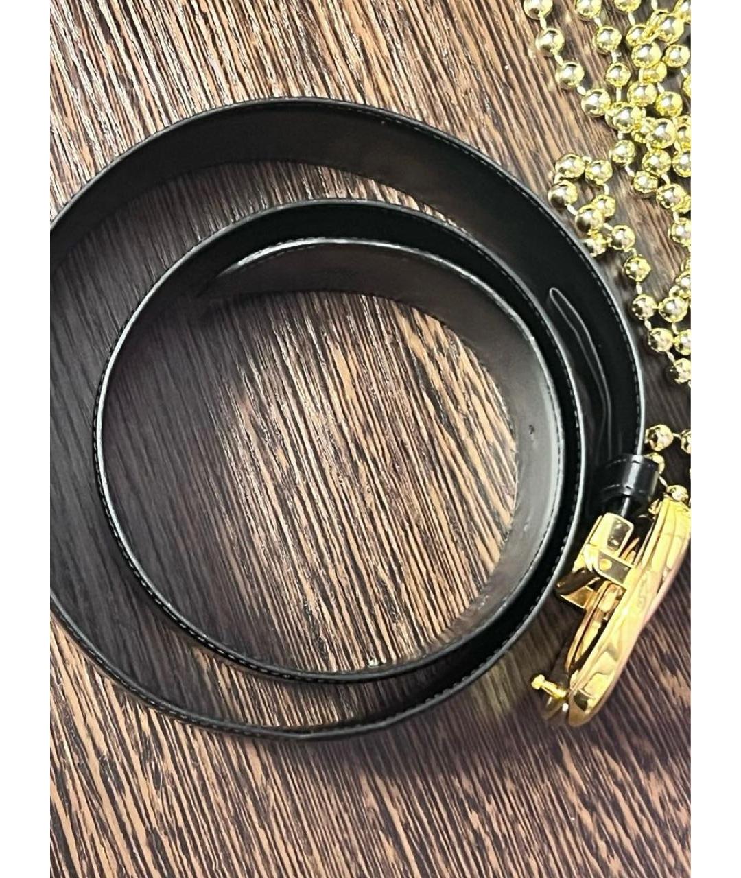 CARTIER Черный кожаный ремень, фото 4