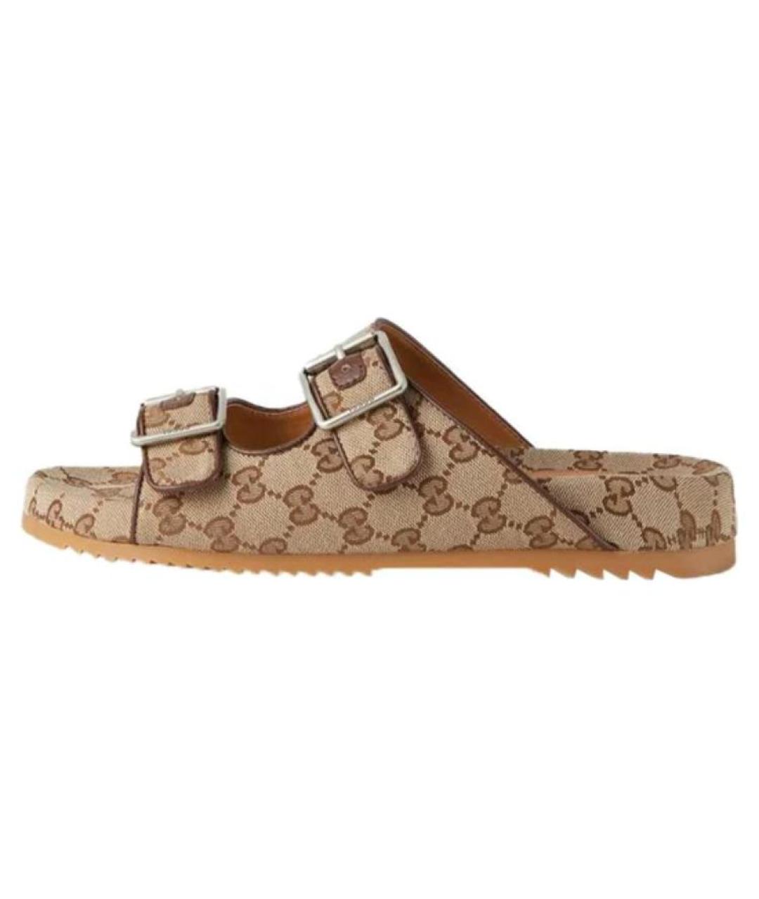 GUCCI Бежевые сандалии, фото 6