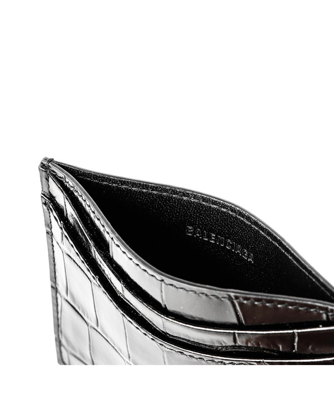 BALENCIAGA Черный кожаный кардхолдер, фото 5