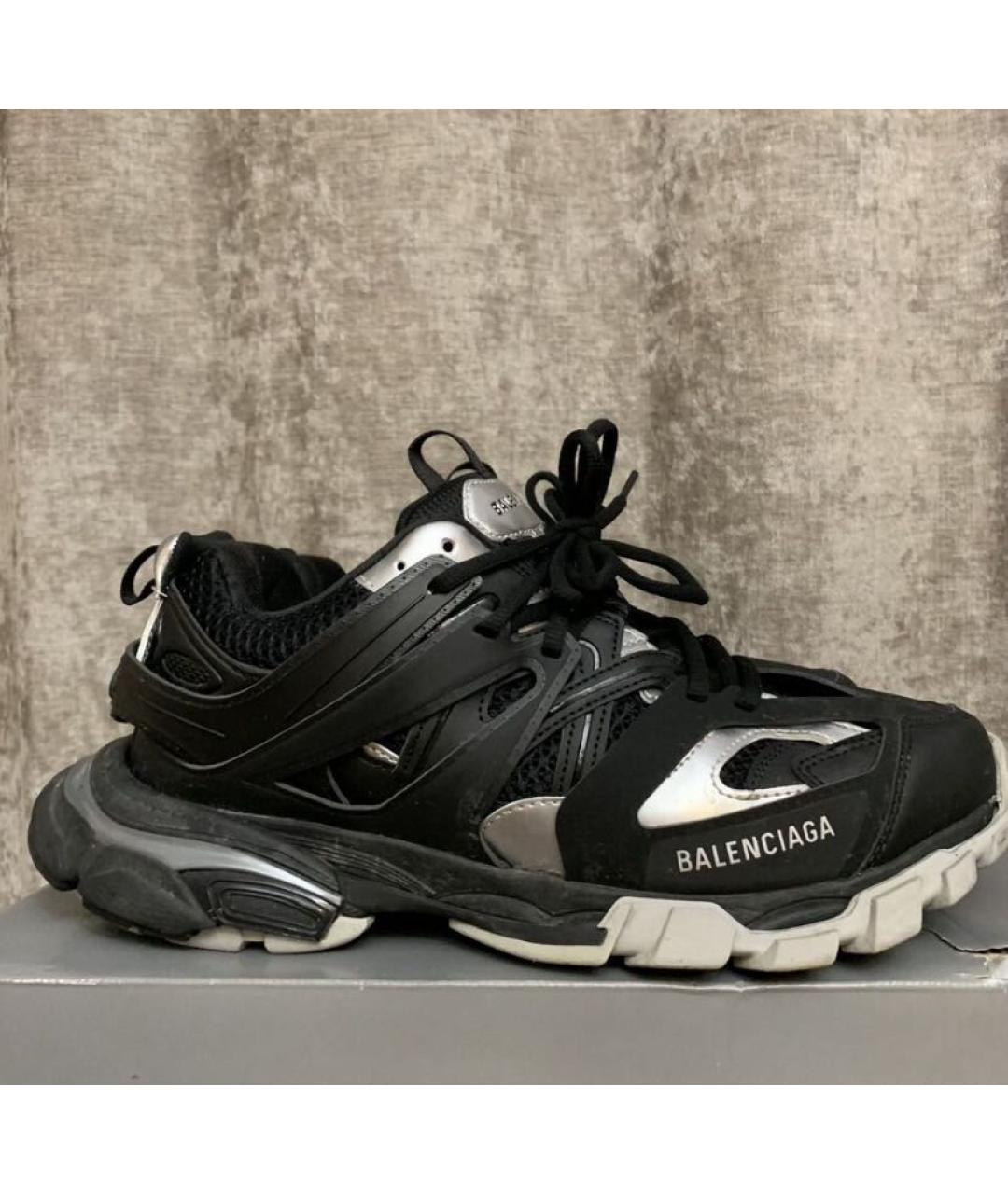 BALENCIAGA Черные текстильные низкие кроссовки / кеды, фото 9