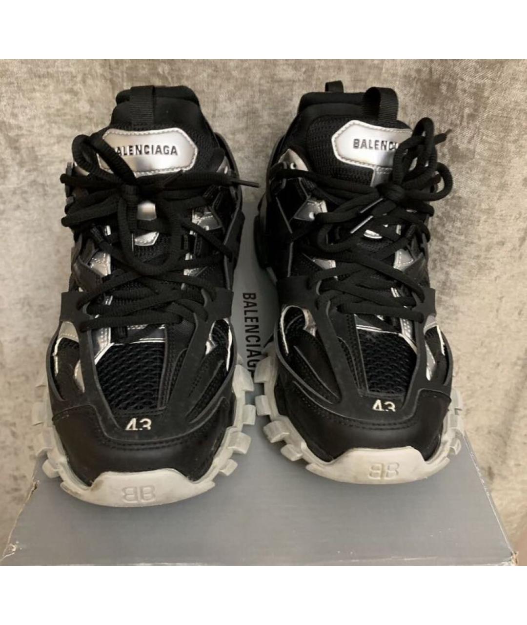 BALENCIAGA Черные текстильные низкие кроссовки / кеды, фото 3