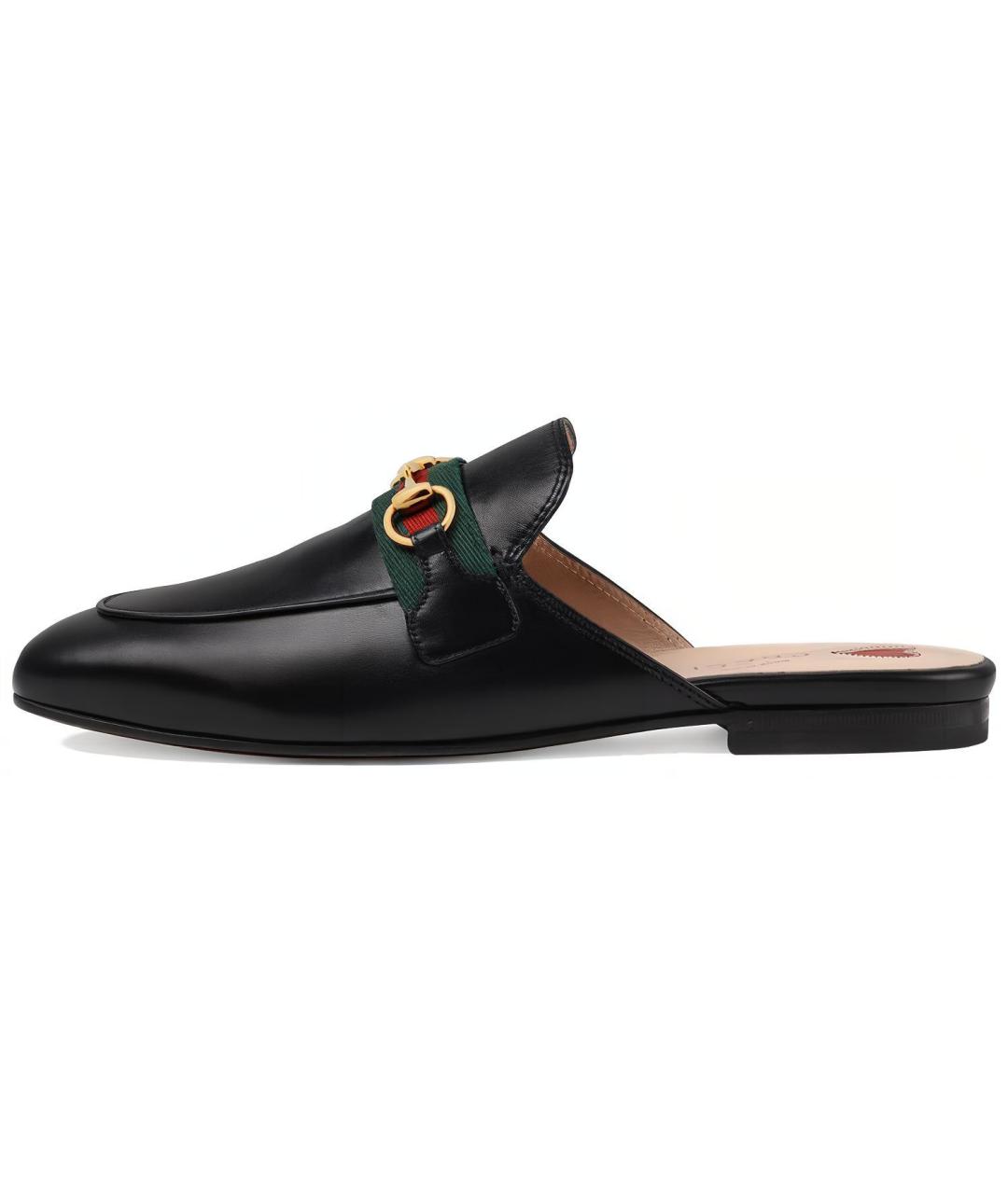 GUCCI Черные кожаные мюли, фото 6