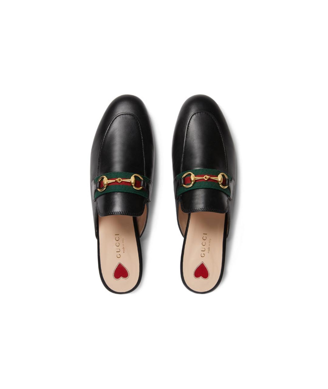 GUCCI Черные кожаные мюли, фото 3