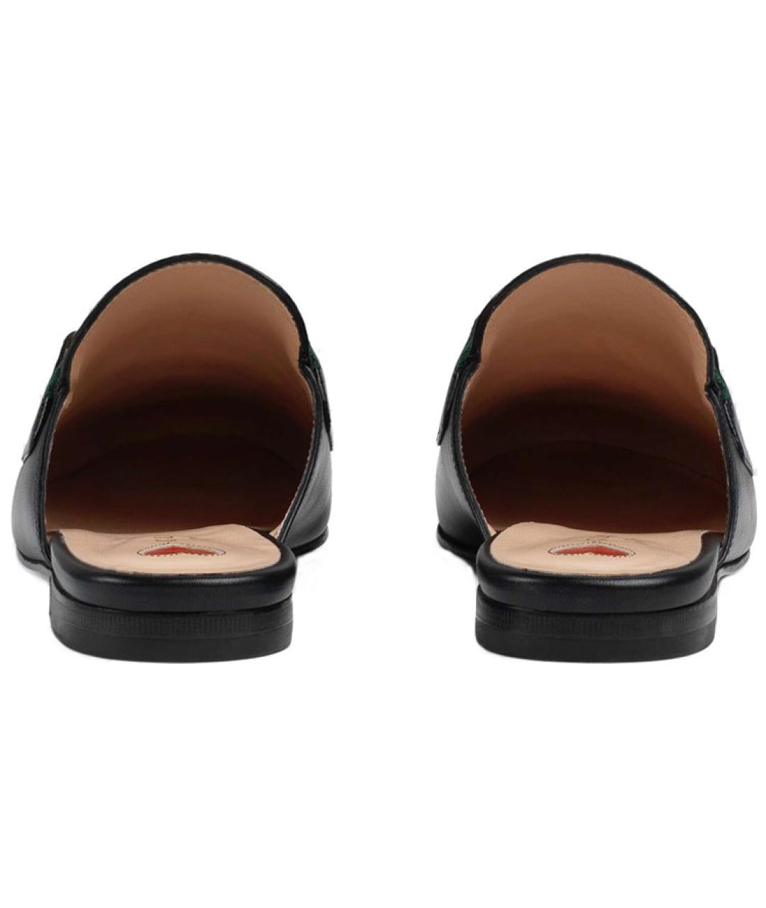 GUCCI Черные кожаные мюли, фото 4
