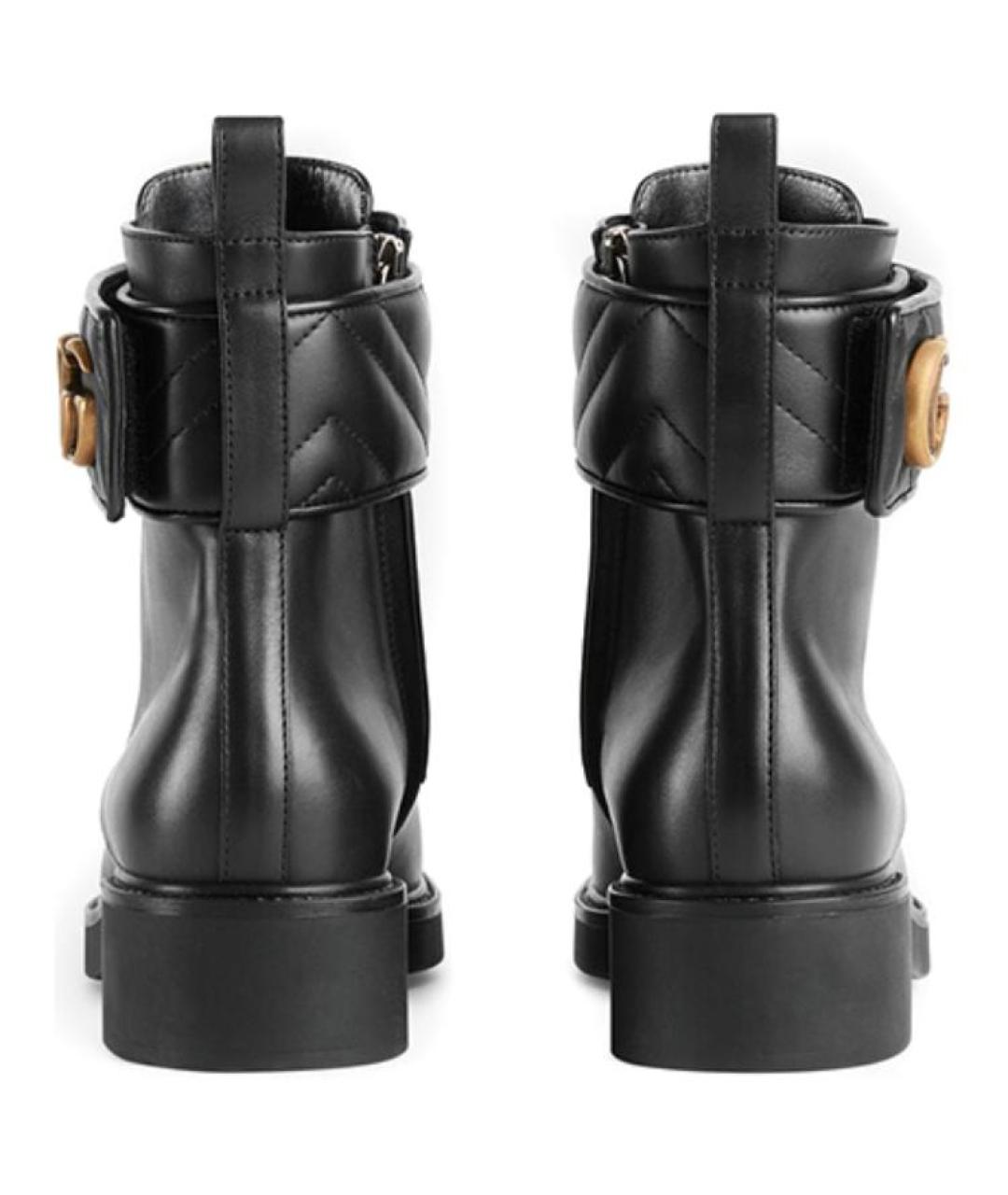 GUCCI Черные кожаные ботинки, фото 4