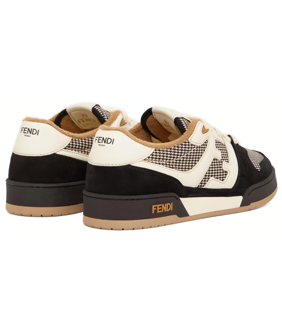 FENDI Черные низкие кроссовки / кеды, фото 4