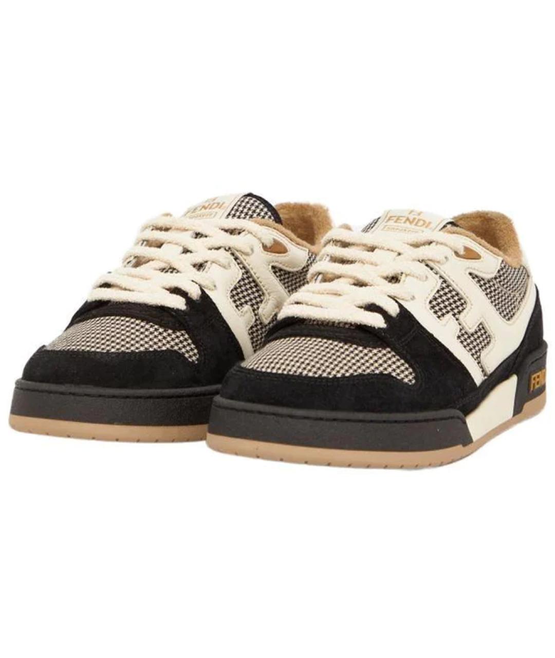 FENDI Черные низкие кроссовки / кеды, фото 3