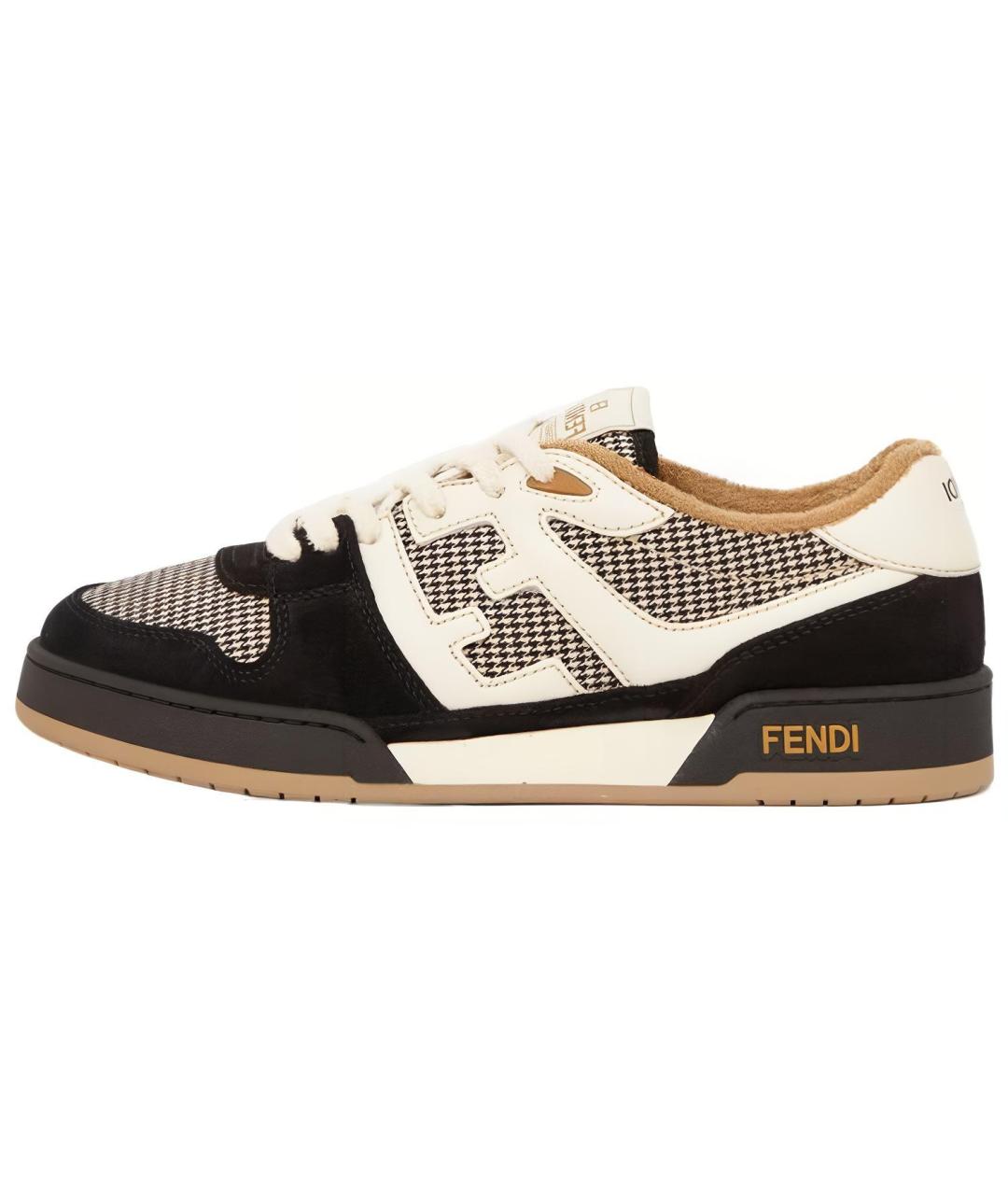 FENDI Черные низкие кроссовки / кеды, фото 2