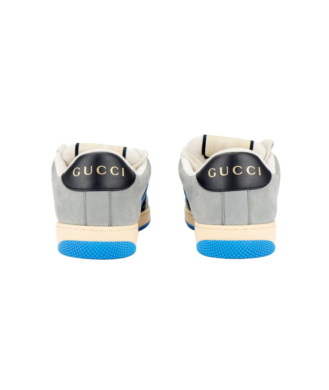 GUCCI Серые низкие кроссовки / кеды, фото 4