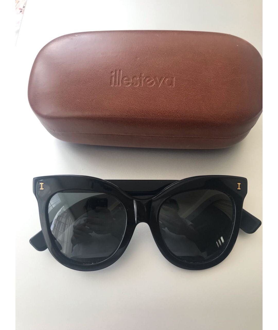ILLESTEVA Черные пластиковые солнцезащитные очки, фото 9