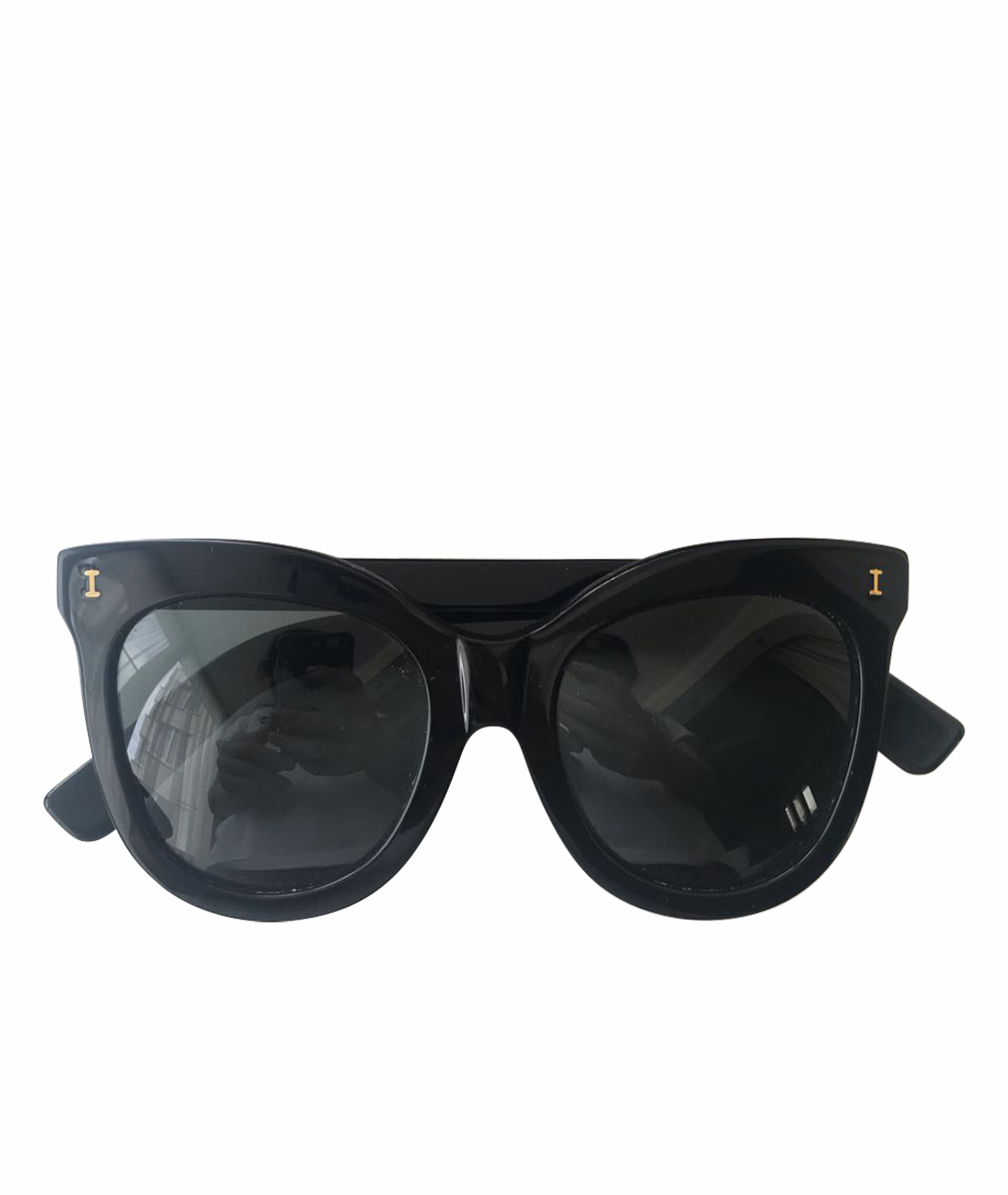 ILLESTEVA Черные пластиковые солнцезащитные очки, фото 1