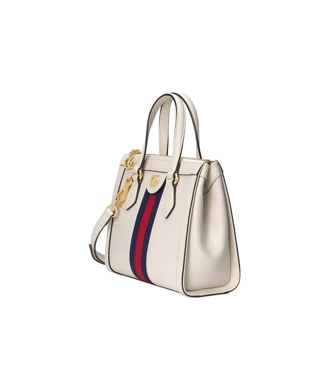 GUCCI Белая кожаная сумка через плечо, фото 3