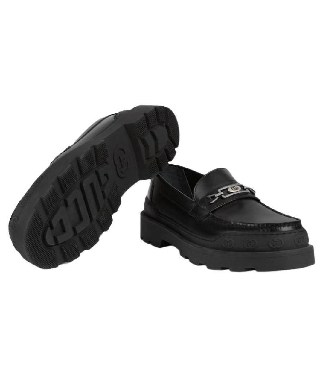 GUCCI Черные лоферы, фото 3