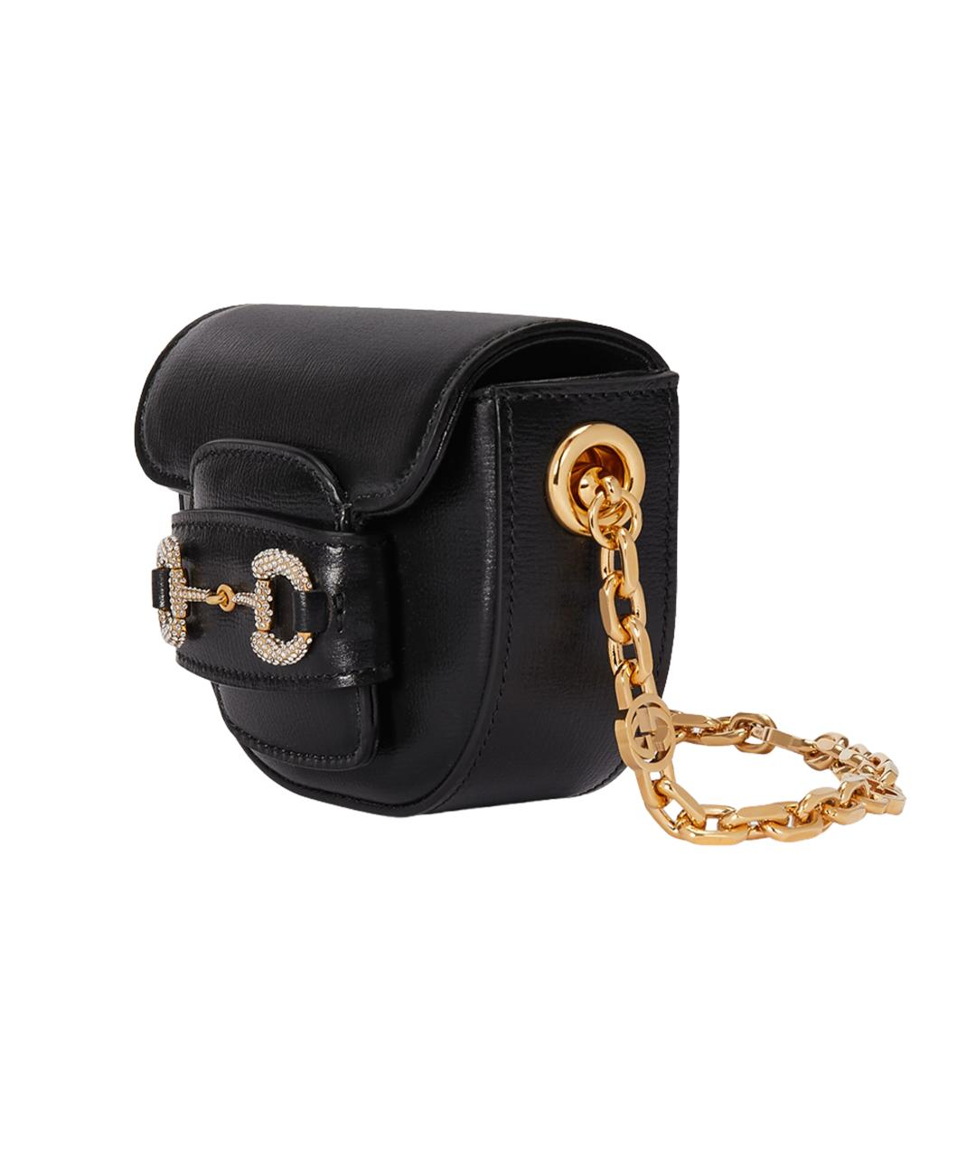 GUCCI Черная кожаная поясная сумка, фото 3