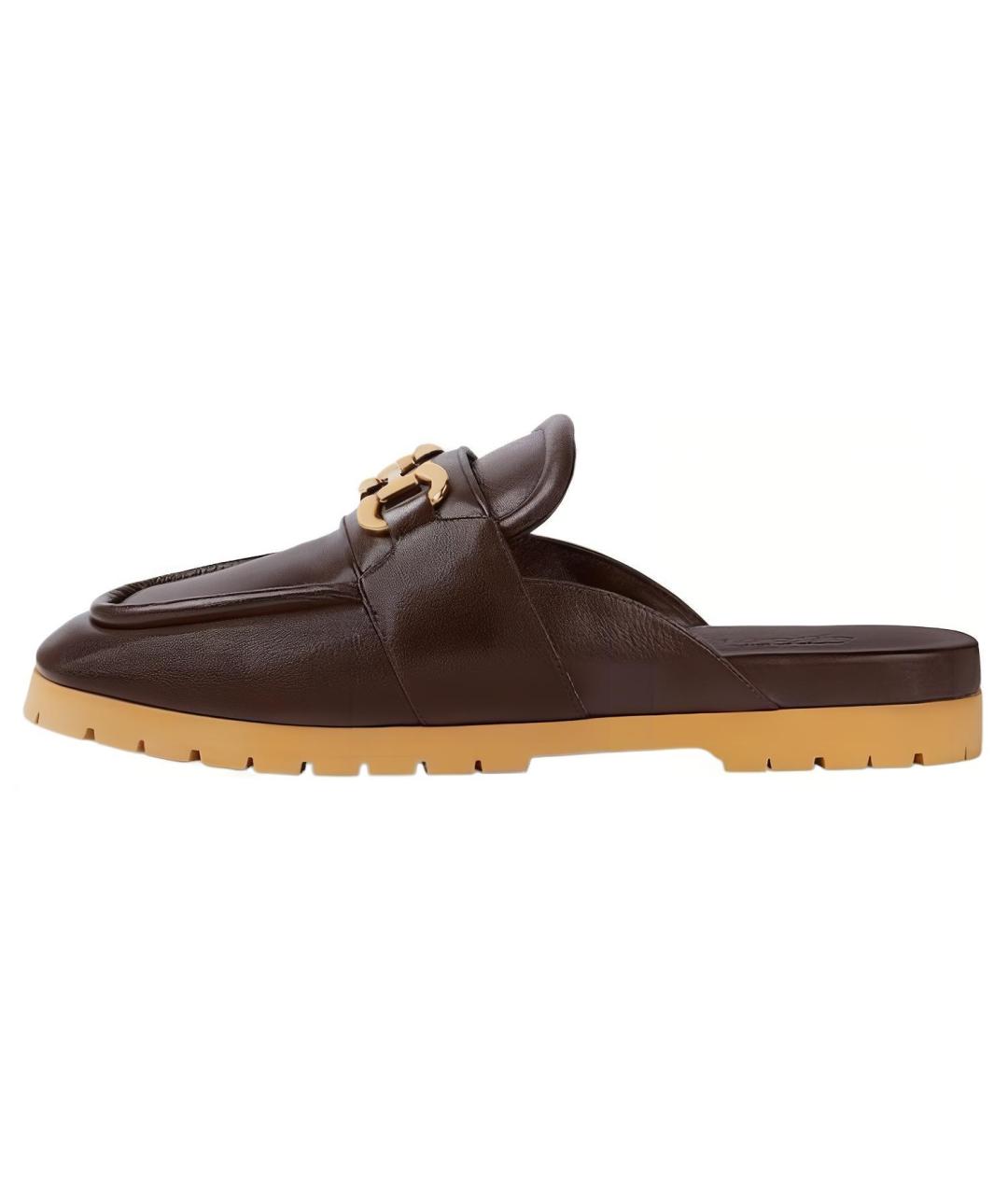 GUCCI Коричневые кожаные лоферы, фото 5