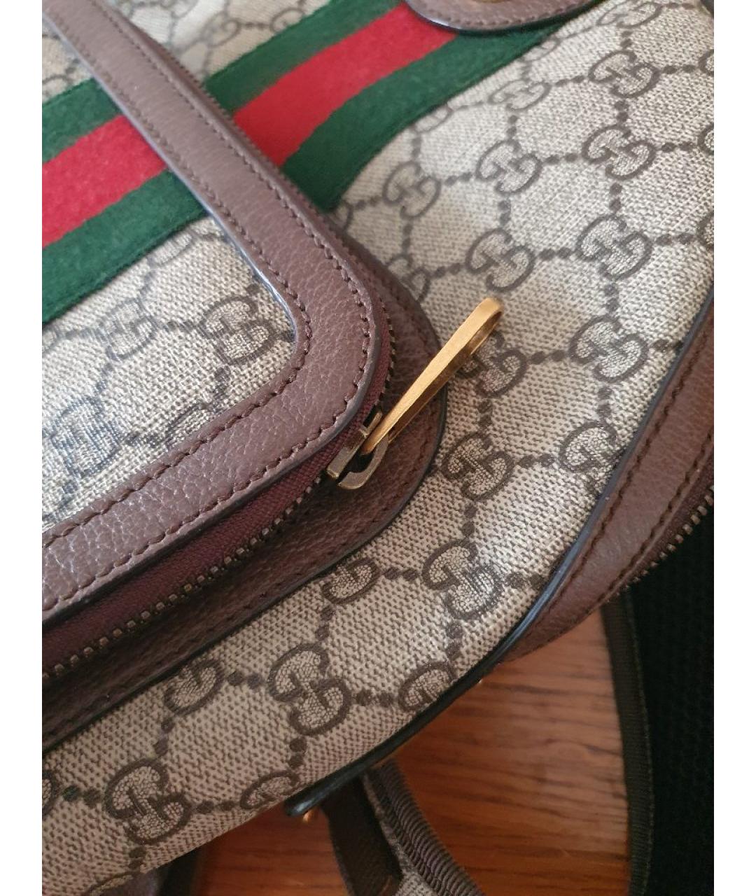 GUCCI Бежевый тканевый рюкзак, фото 5