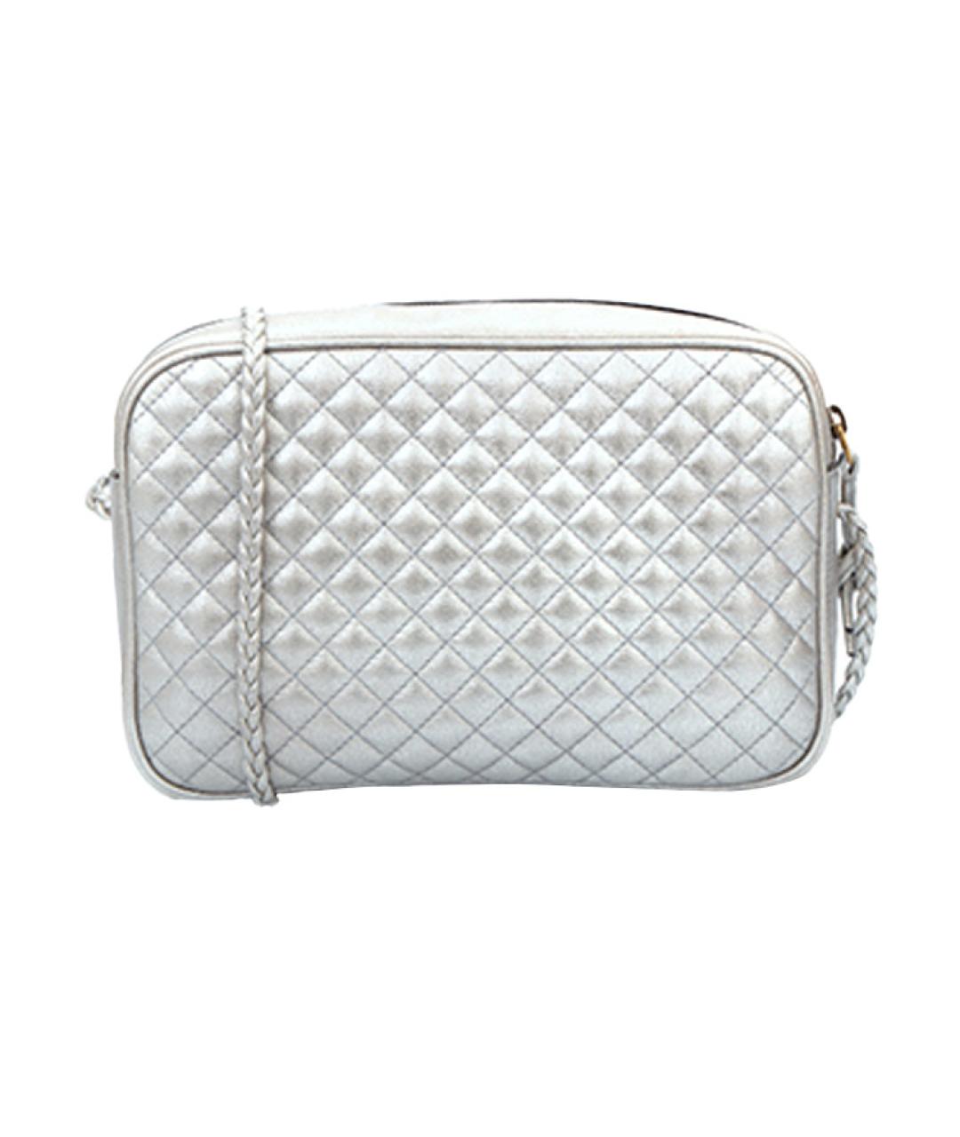 GUCCI Серебряная кожаная сумка через плечо, фото 4