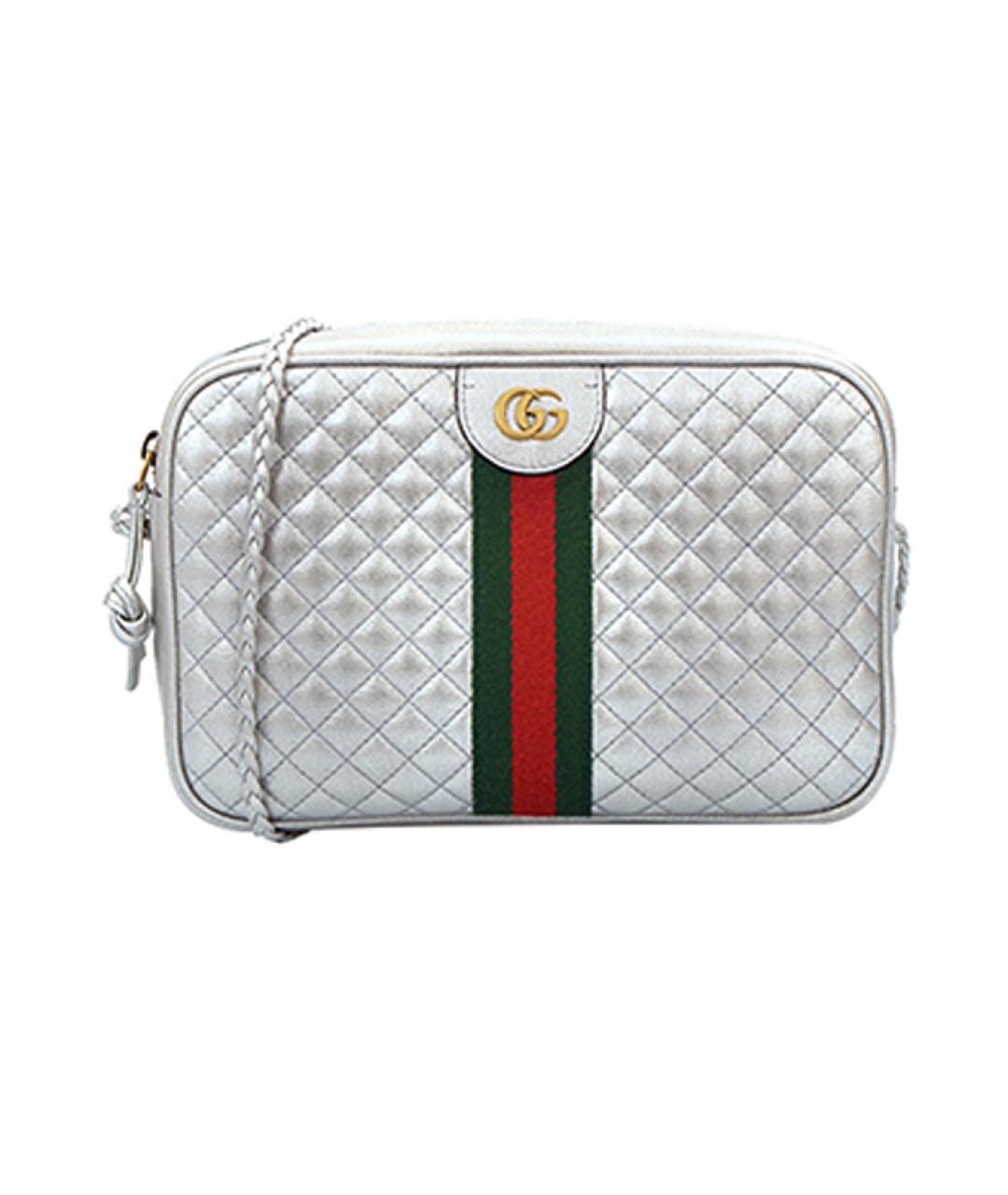 GUCCI Серебряная кожаная сумка через плечо, фото 1