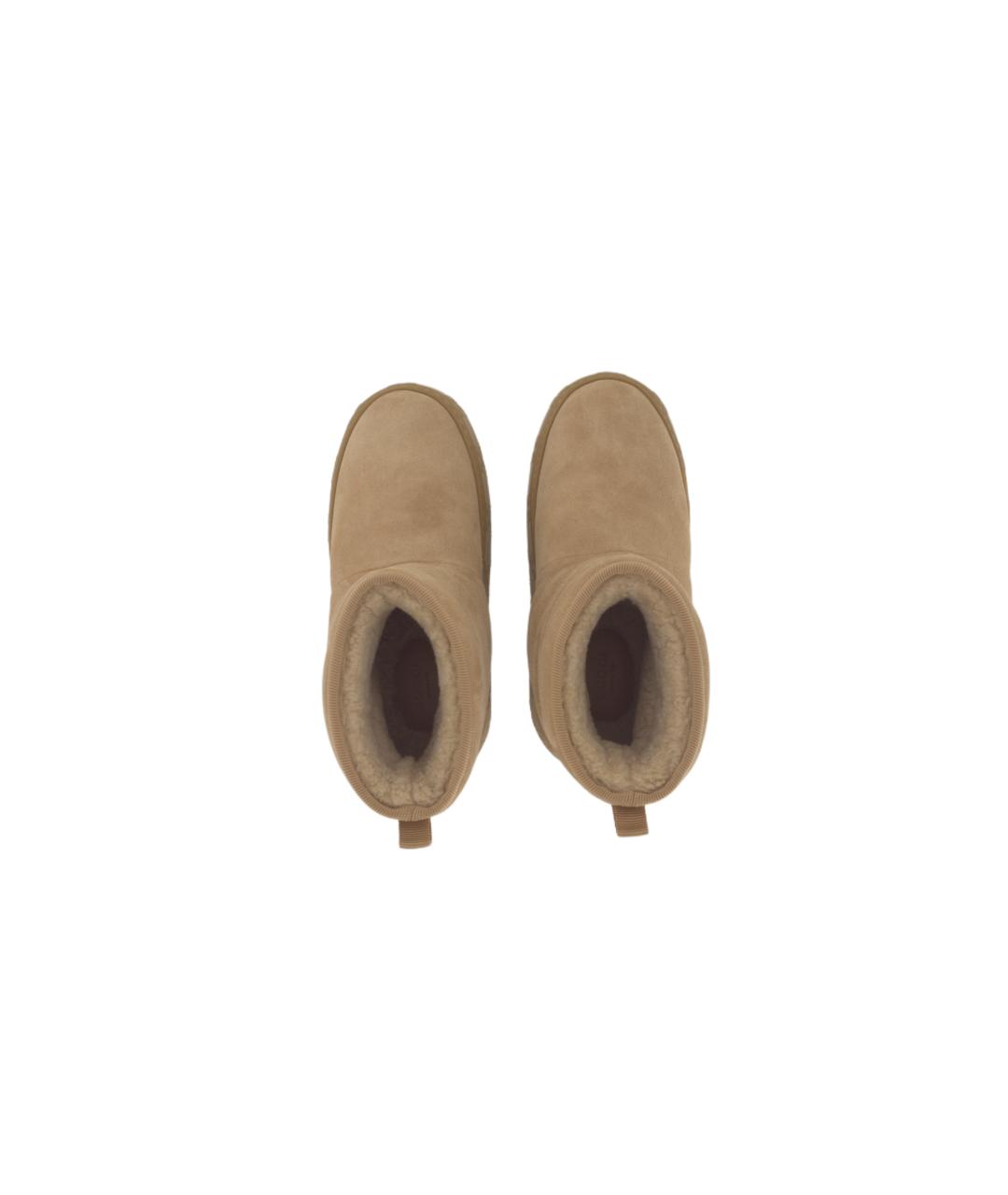 GUCCI Бежевые замшевые ботинки, фото 4