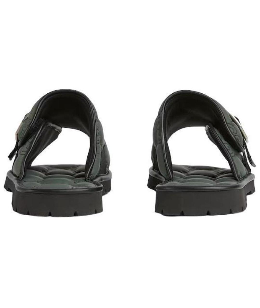 GUCCI Зеленые кожаные сандалии, фото 5