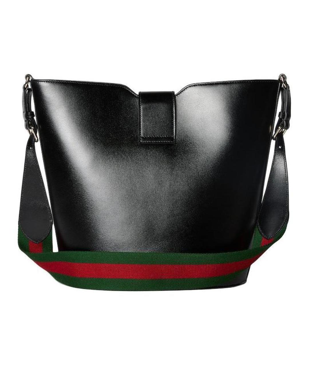 GUCCI Черная кожаная сумка через плечо, фото 2