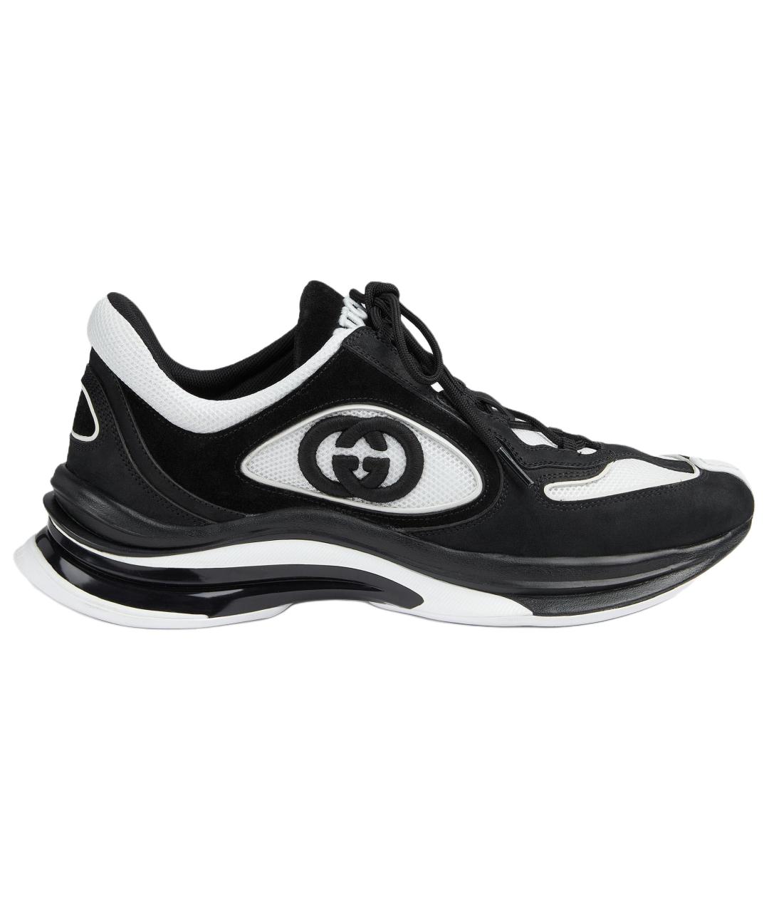 GUCCI Черные низкие кроссовки / кеды, фото 1