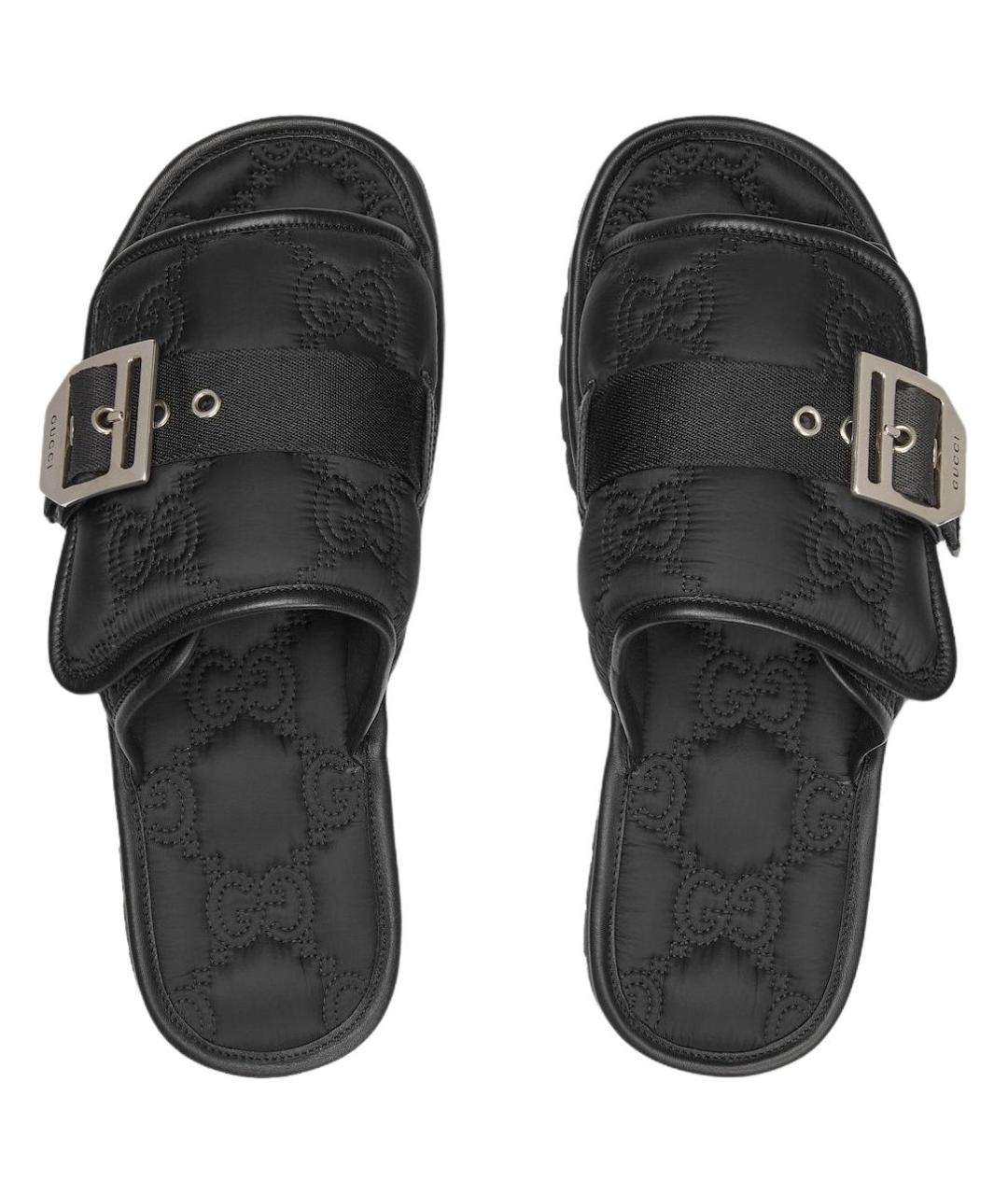 GUCCI Черные кожаные сандалии, фото 4