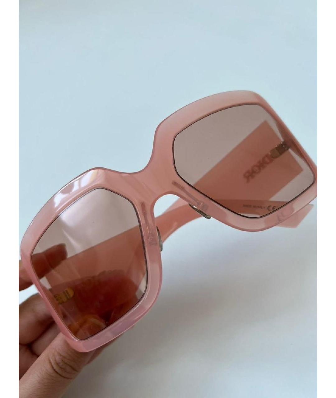 CHRISTIAN DIOR Розовые пластиковые солнцезащитные очки, фото 2
