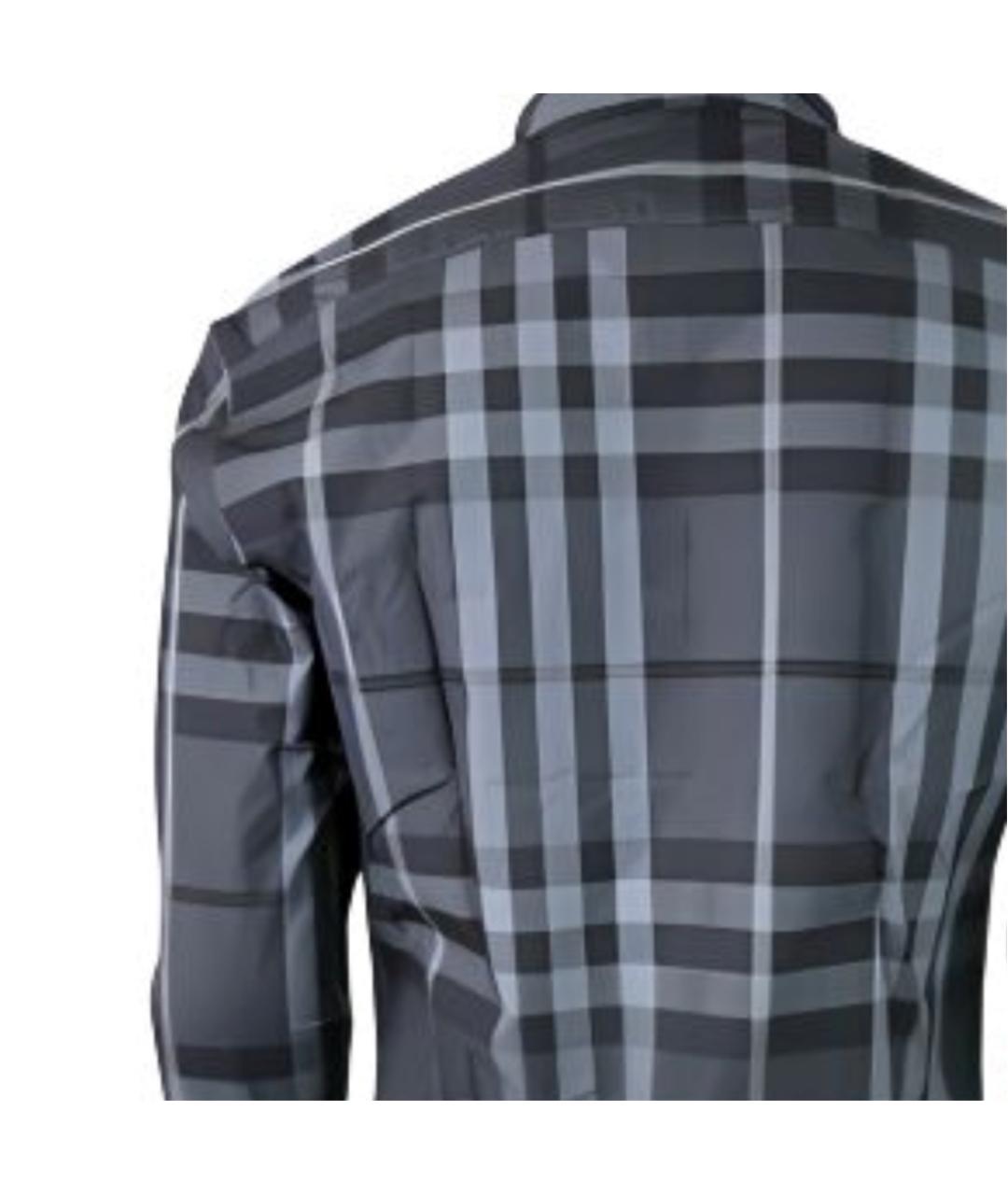 BURBERRY Антрацитовая хлопковая классическая рубашка, фото 3