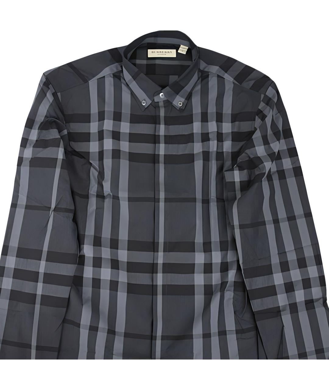 BURBERRY Антрацитовая хлопковая классическая рубашка, фото 2