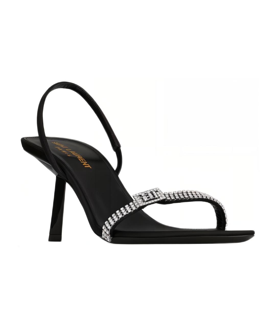 SAINT LAURENT Черные босоножки, фото 3