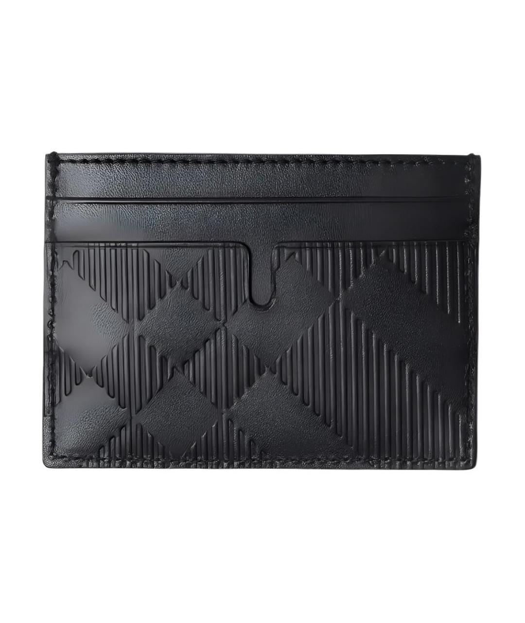 BURBERRY Черный кожаный кардхолдер, фото 1