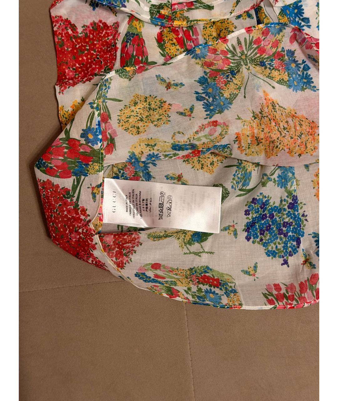 GUCCI Мульти хлопковая рубашка/блузка, фото 7
