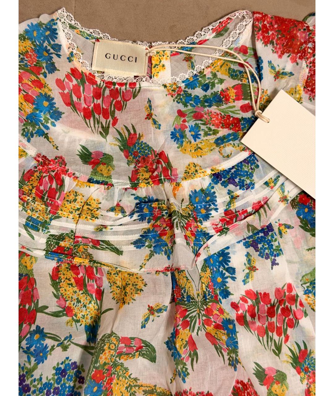 GUCCI Мульти хлопковая рубашка/блузка, фото 4