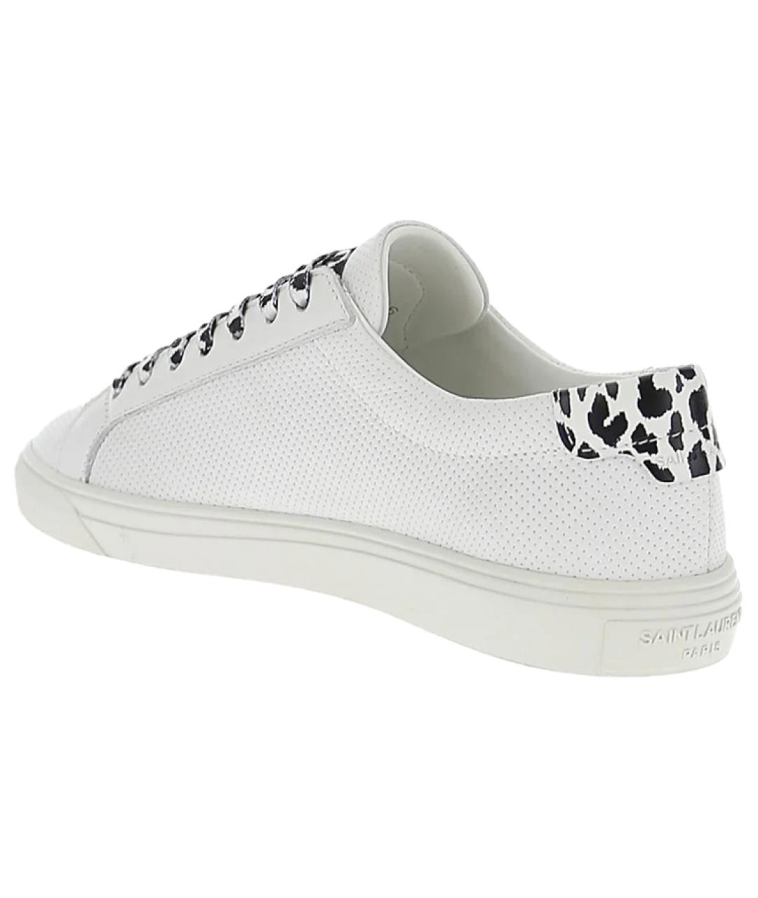 SAINT LAURENT Белые кожаные кеды, фото 3