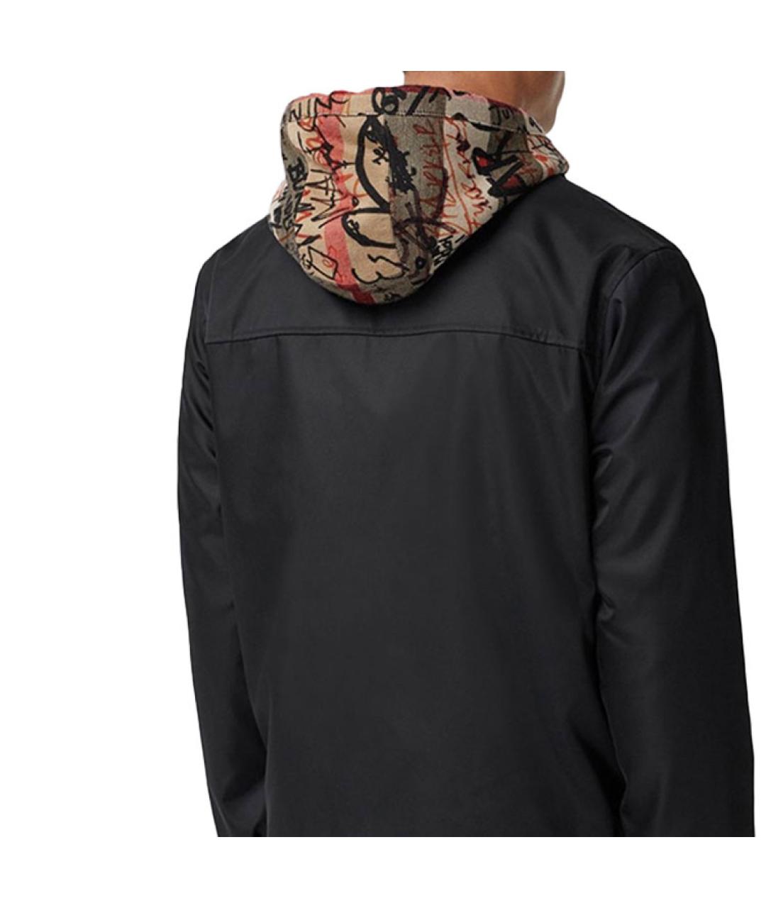 BURBERRY Черная полиамидовая куртка, фото 4