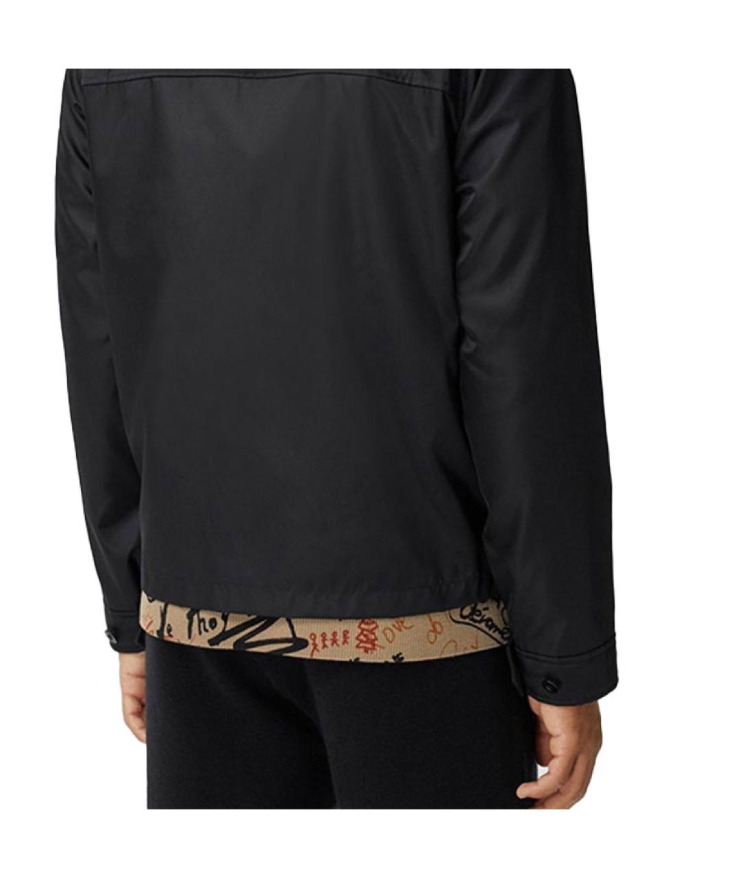 BURBERRY Черная полиамидовая куртка, фото 5