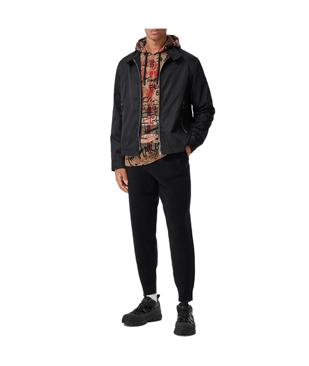 BURBERRY Черная полиамидовая куртка, фото 2