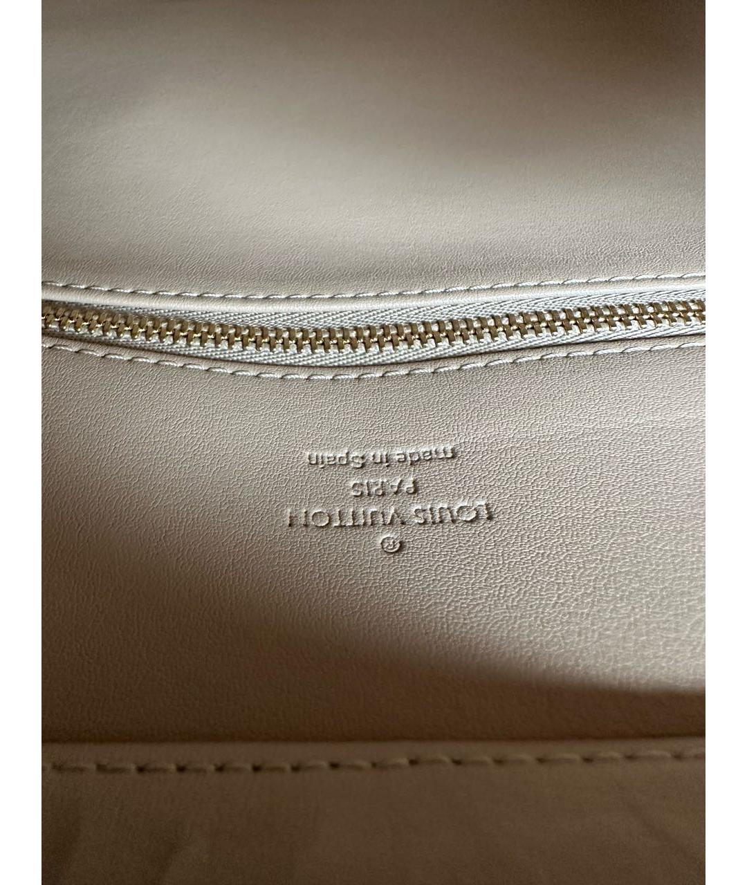 LOUIS VUITTON Желтая сумка с короткими ручками из лакированной кожи, фото 8