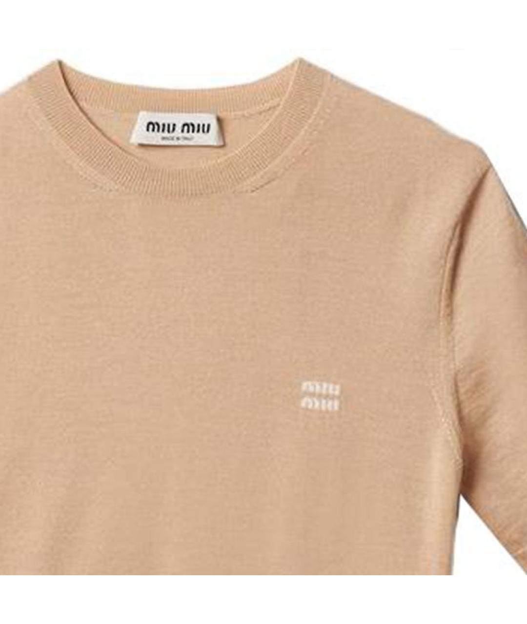 MIU MIU Белая футболка, фото 5