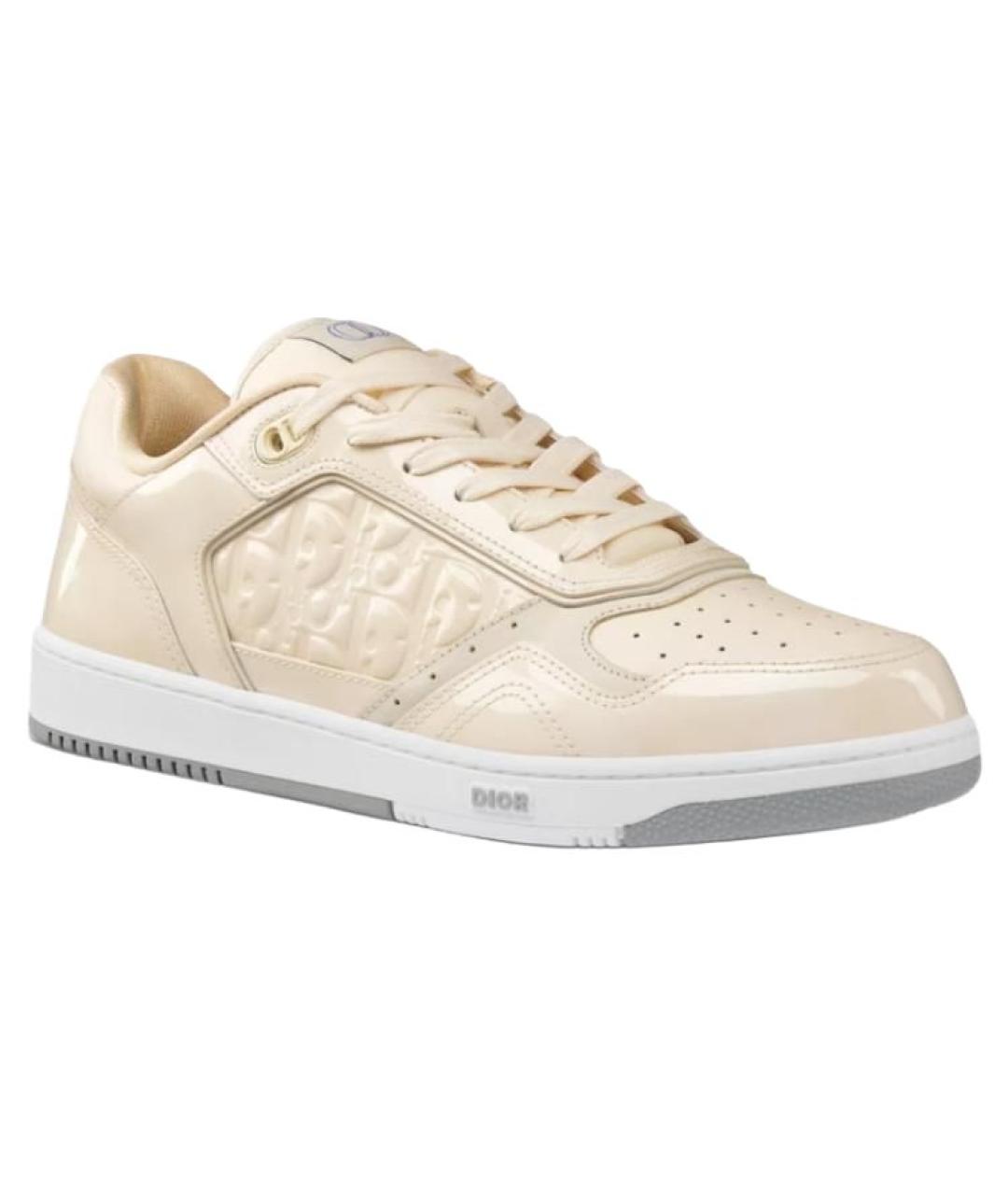 CHRISTIAN DIOR Бежевые низкие кроссовки / кеды, фото 3