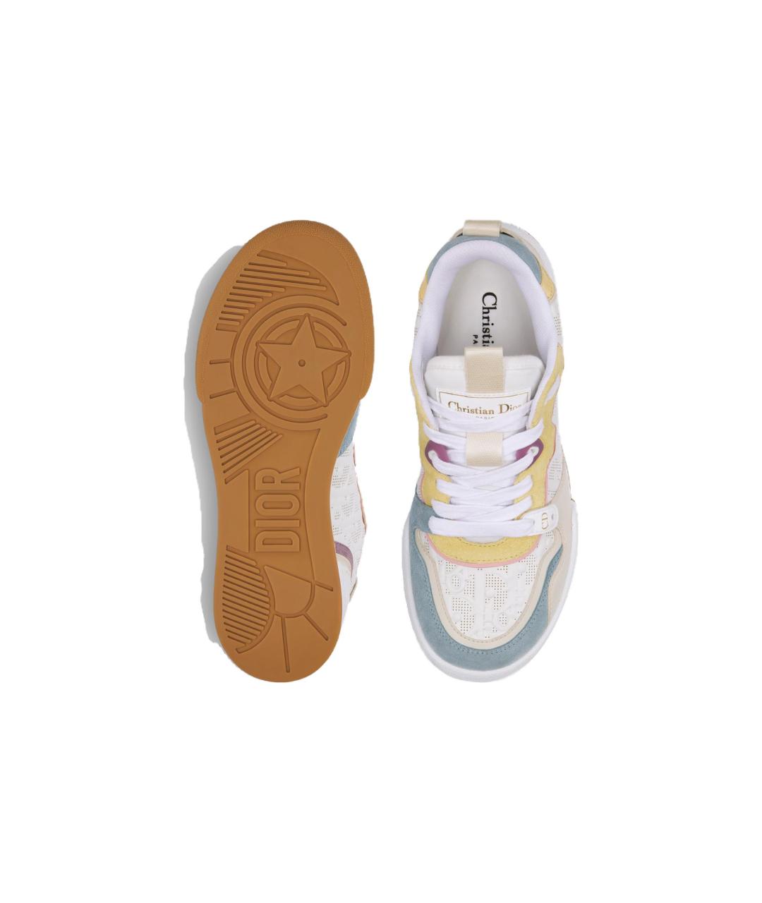 CHRISTIAN DIOR Бежевые кожаные кеды, фото 5
