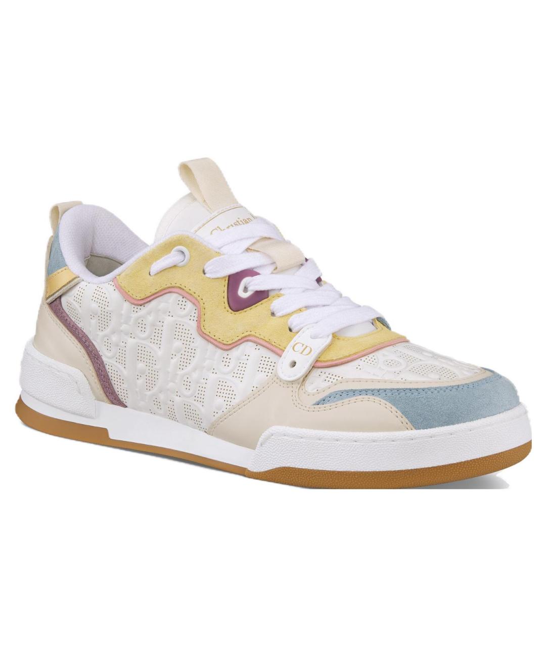 CHRISTIAN DIOR Бежевые кожаные кеды, фото 3